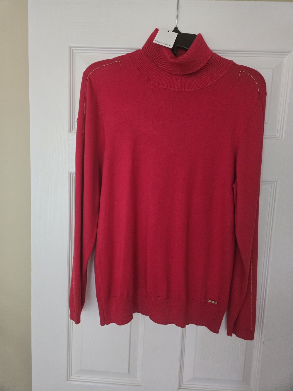 Classic Red Turtleneck Sweater for Women